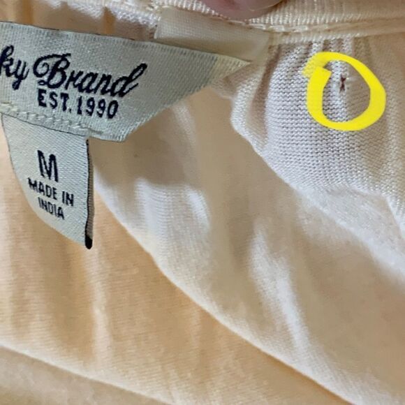 Lucky Brand Peach lace peasant top - Picture 10 of 11